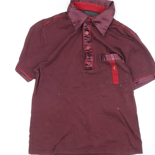 Gabici Women's Red Polo Shirt, Short Sleeve, Size S Regular