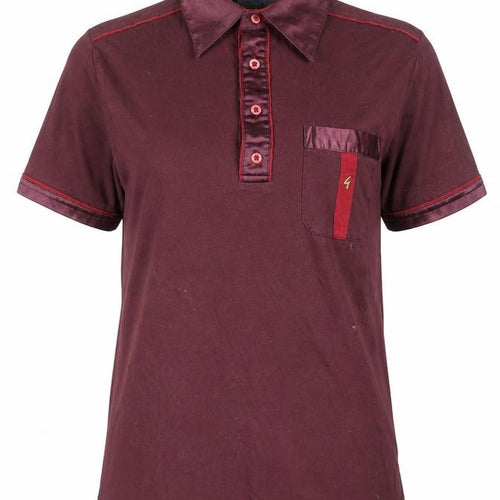 Gabici Women's Red Polo Shirt, Short Sleeve, Size S Regular