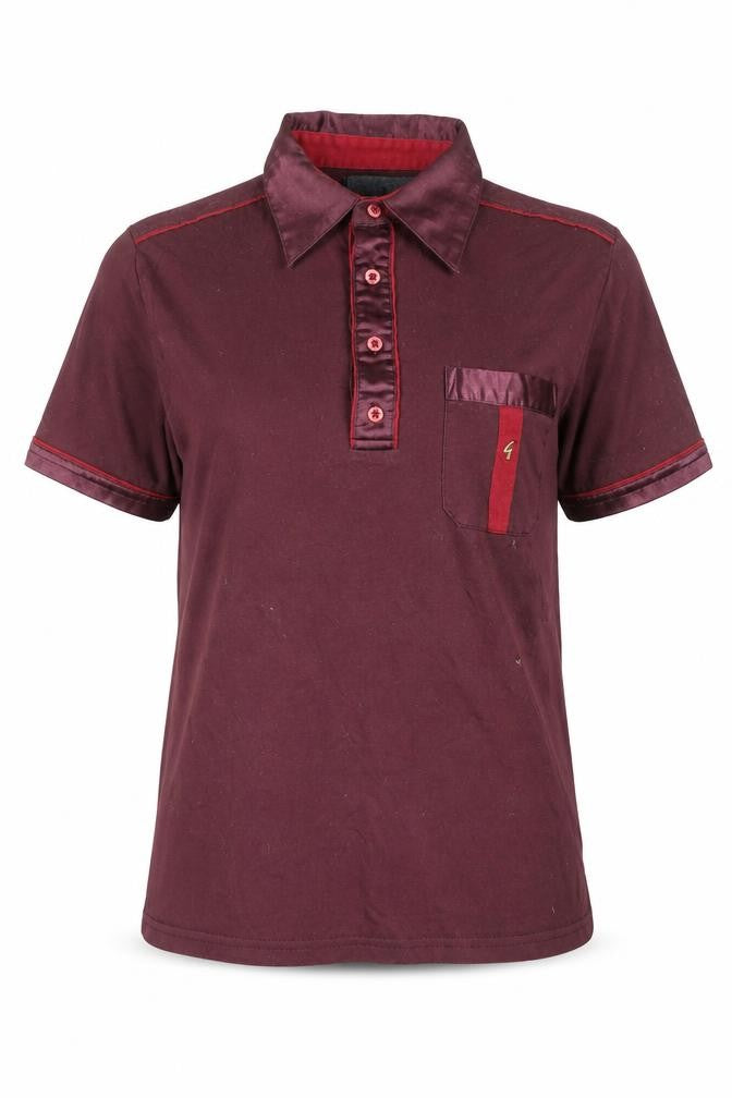 Gabici Women's Red Polo Shirt, Short Sleeve, Size S Regular