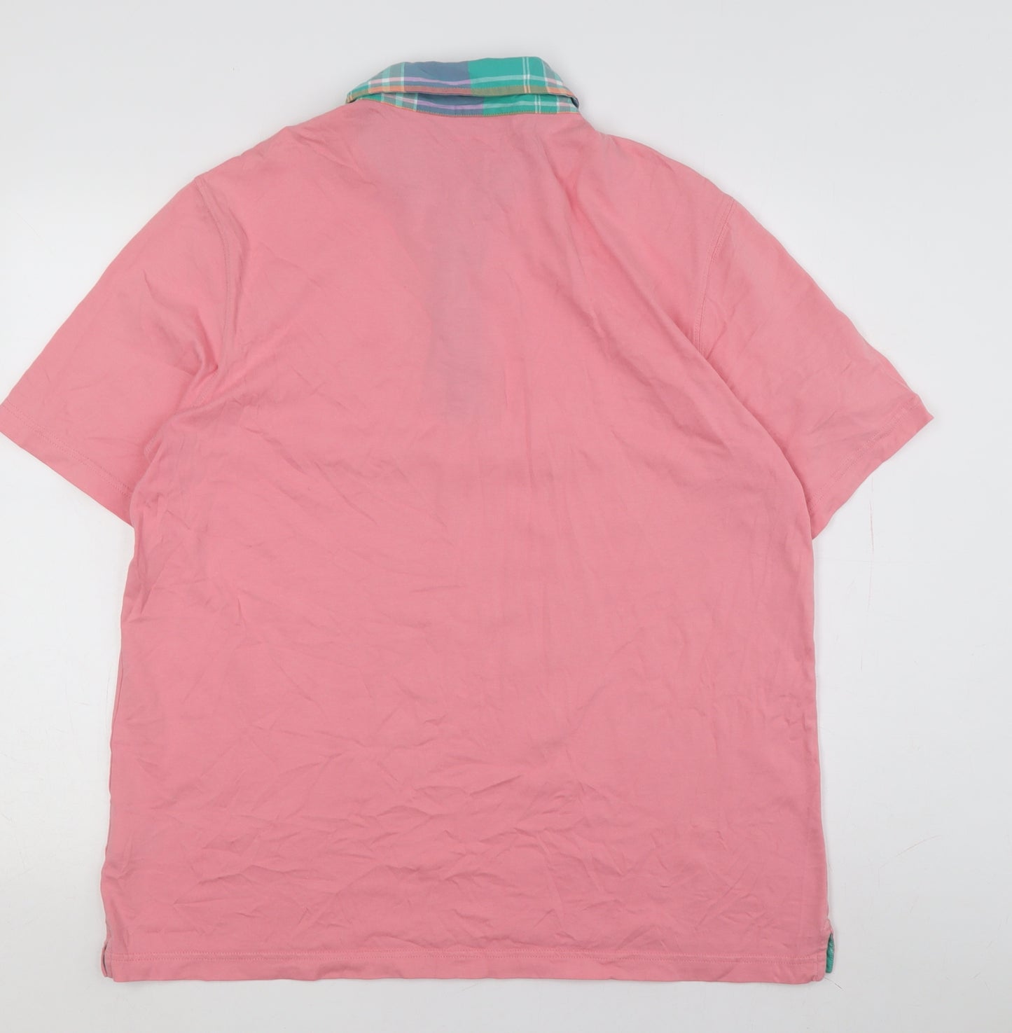 Lands' End Men's Pink Polo Shirt XL Classic Casual
