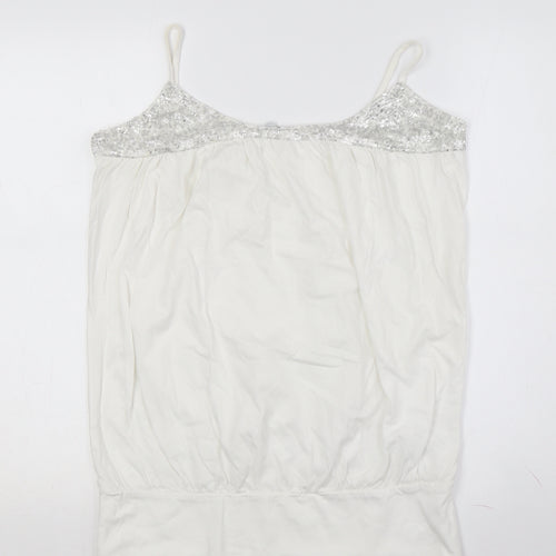 Red Herring Women's White Camisole Tank Size 10