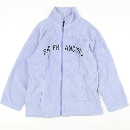 Justice Teens Blue Fleece Jacket L Long Sleeve Casual