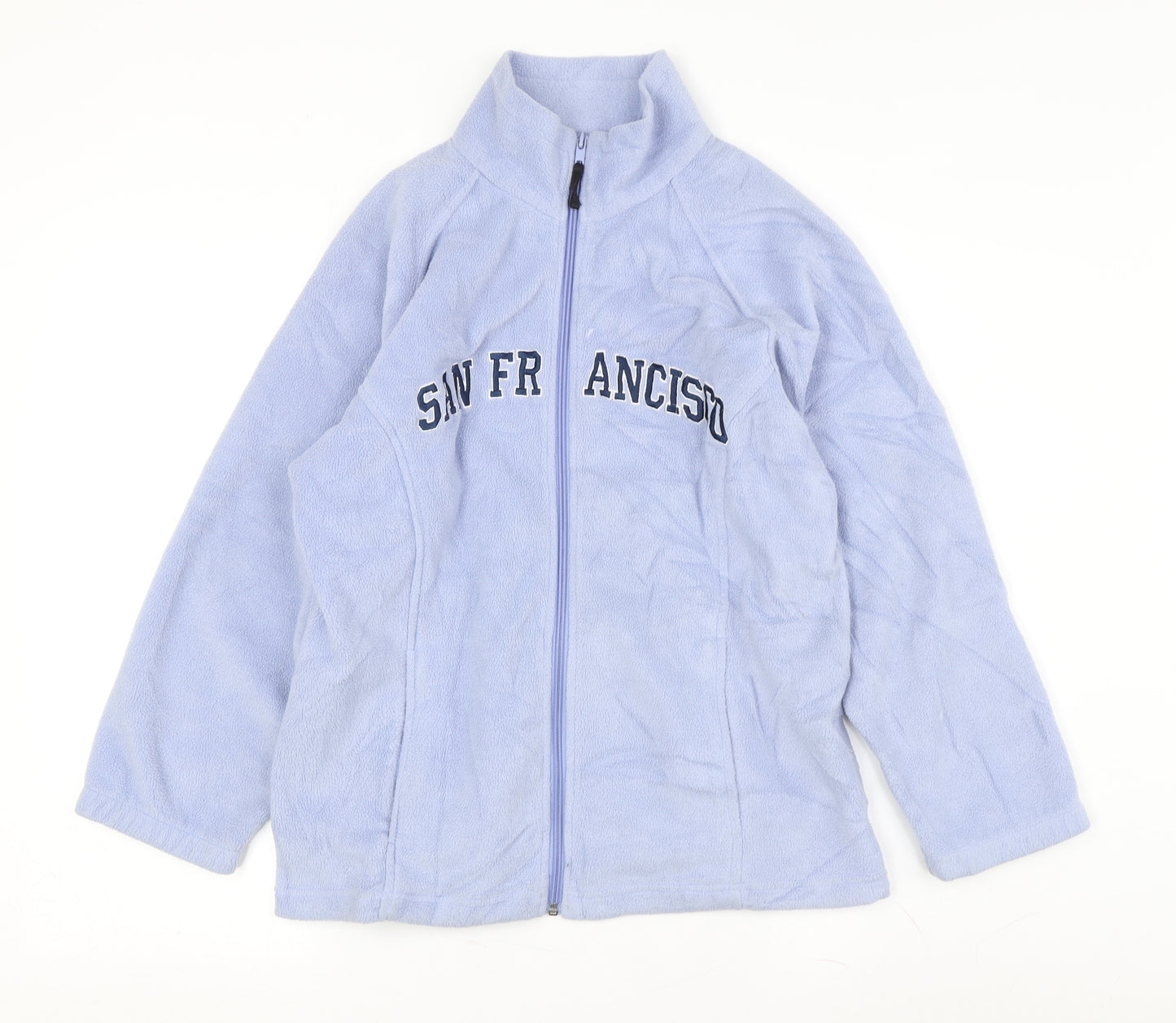 Justice Teens Blue Fleece Jacket L Long Sleeve Casual