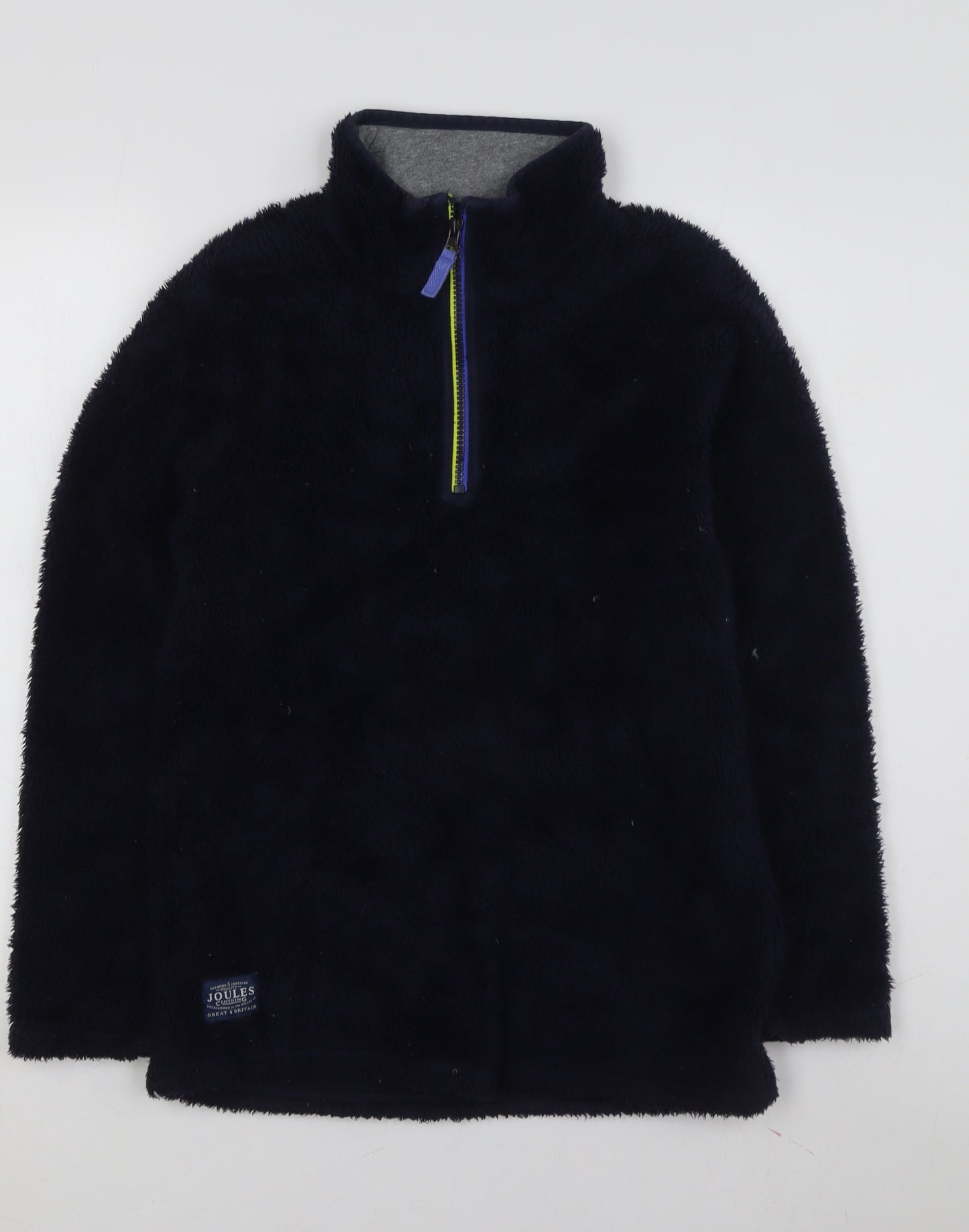 Joules Boys Black Fleece Sweatshirt, Size 158 - Cozy Winter Essential