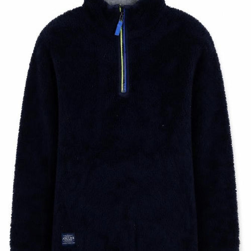 Joules Boys Black Fleece Sweatshirt, Size 158 - Cozy Winter Essential