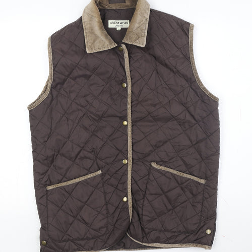 Activewear Women's Brown Quilted Waistcoat Size 10