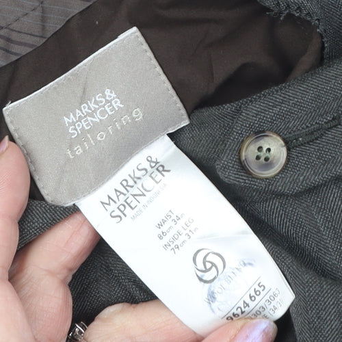 Marks and Spencer Men's Grey Dress Pants 34