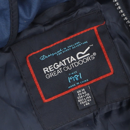 Regatta Women's Blue Waterproof Hooded Jacket Size 14