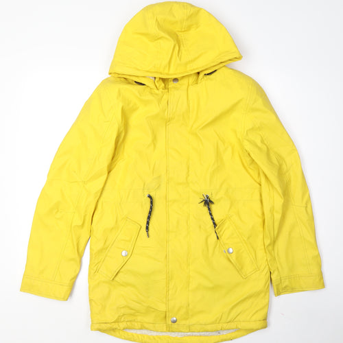 Lil Atelier Women's Yellow Parka Jacket, Size 10, Hooded