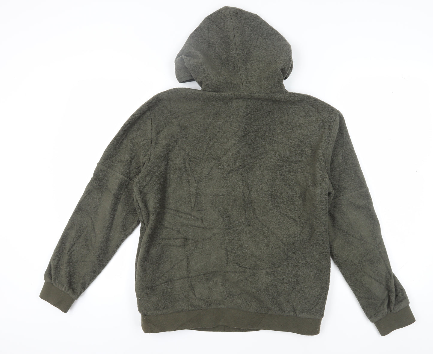 Topman Men's Green 1/2 Zip Hoodie Fleece M