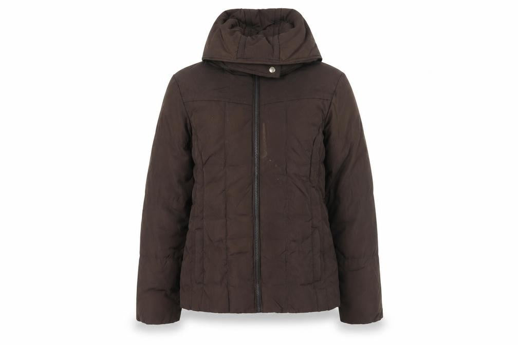 Front view of Marks & Spencer Women's Brown Puffer Jacket S