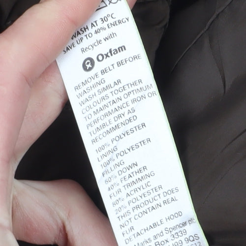 Marks and Spencer Women's Brown Puffer Jacket S