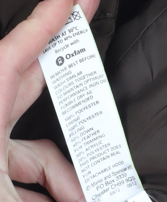 Marks and Spencer Women's Brown Puffer Jacket S