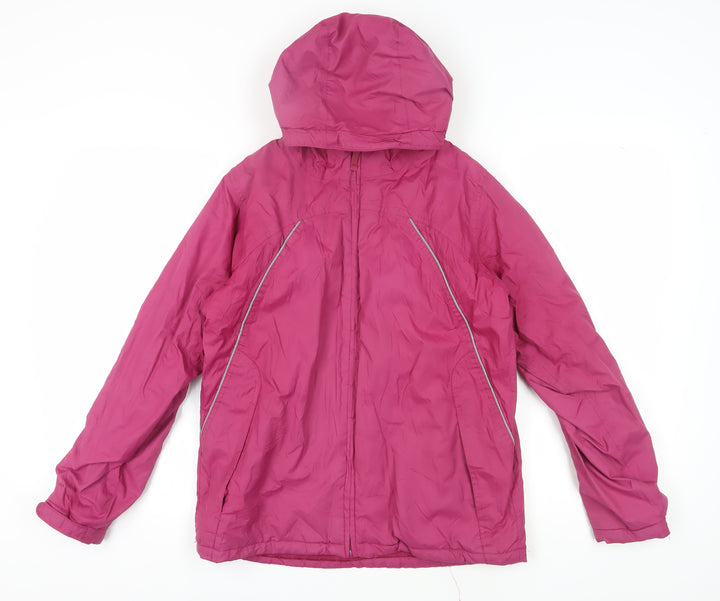 Peter Storm Girls' Pink Hooded Puffer Jacket Size 13-14