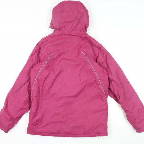Peter Storm Girls' Pink Hooded Puffer Jacket Size 13-14