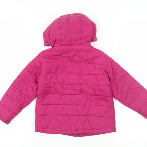 Freedom Trail Girls Pink Puffer Jacket 3-4 Years Hooded