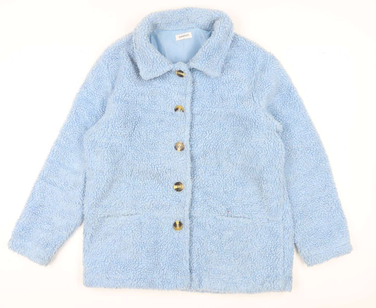 Damart Women's Blue Mid-Length Button Jacket M