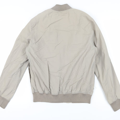 River Island Men's Beige Bomber Jacket S