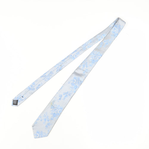 Marks and Spencer Blue Floral Silk Men's Tie