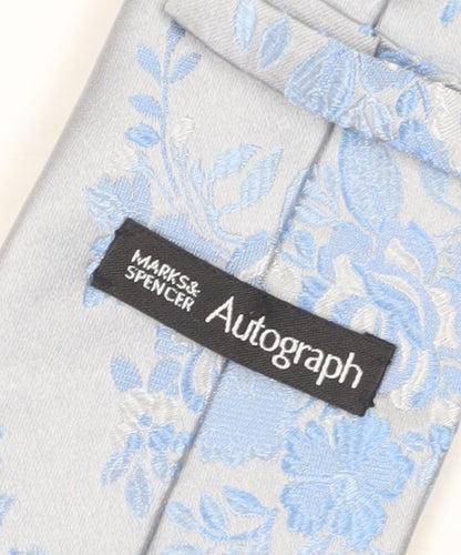Marks and Spencer Blue Floral Silk Men's Tie