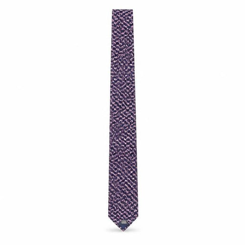 Marks and Spencer Men's Purple Animal Print Silk Tie