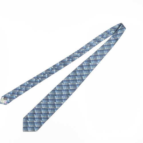 Kenzo Men's Blue Geometric Silk Designer Tie