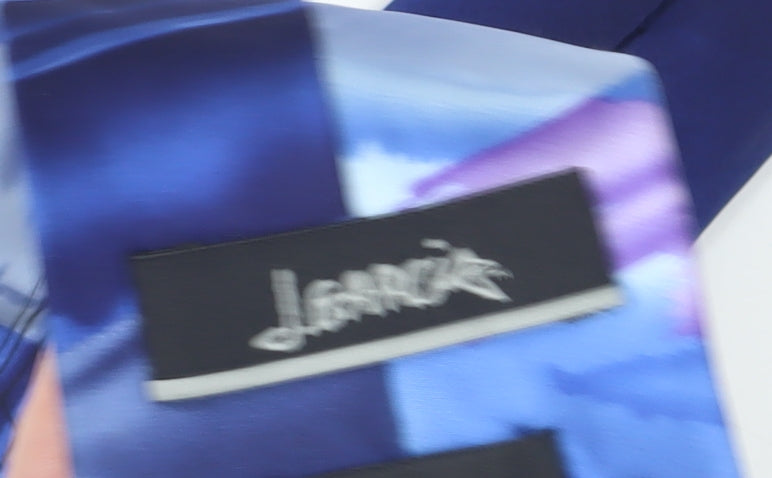 Leonardo Men's Blue Silk Geometric Slim Tie