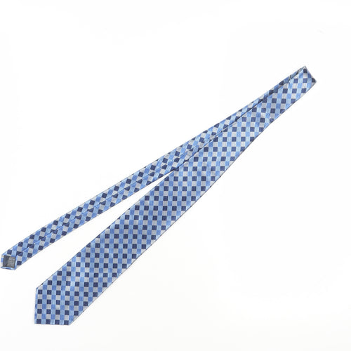 Marks and Spencer Men's Blue Check Tie Set - New