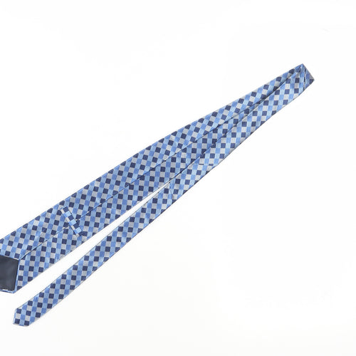 Marks and Spencer Men's Blue Check Tie Set - New