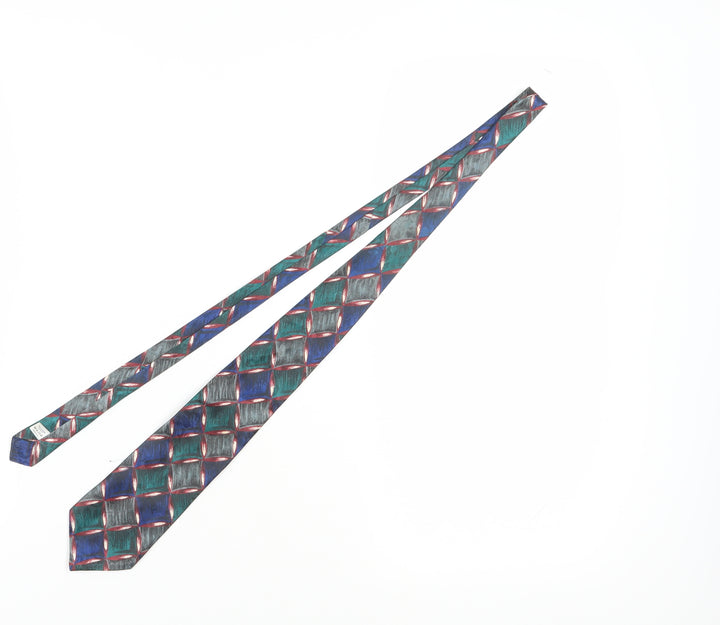 Burton Men's Multicoloured Geometric Silk Tie