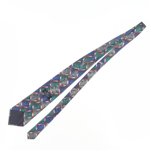 Burton Men's Multicoloured Geometric Silk Tie