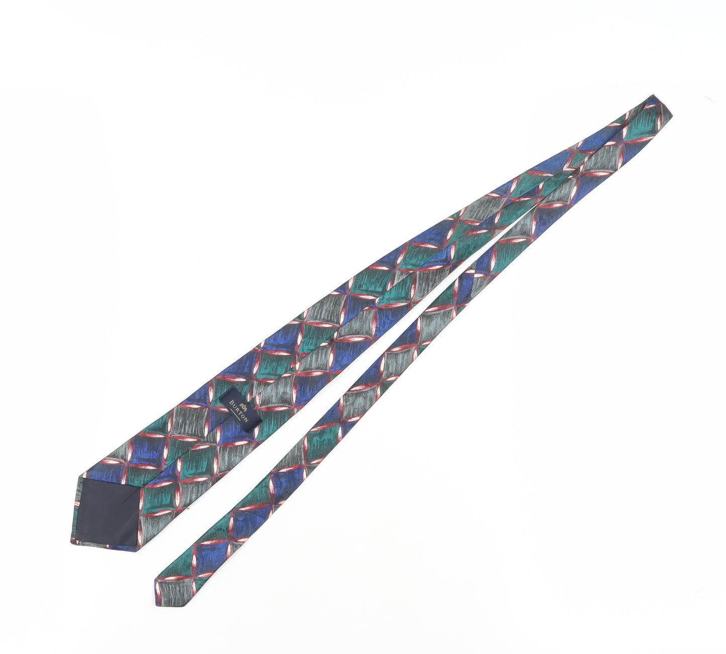 Burton Men's Multicoloured Geometric Silk Tie