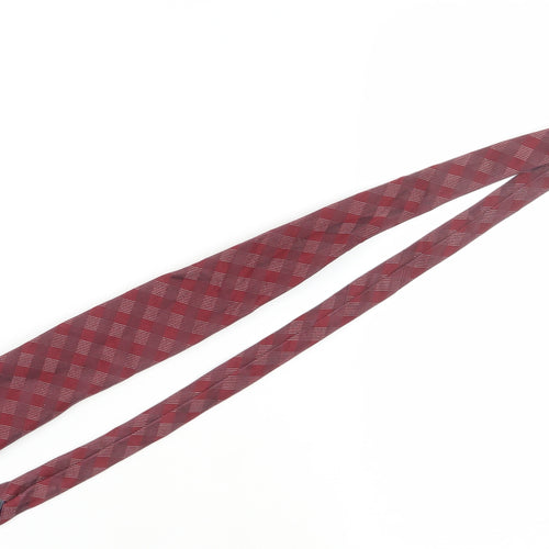 Marks and Spencer Men's Red Silk Plaid Tie