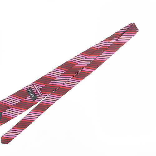 Skopes Men's Red & Pink Striped Tie - Polyester