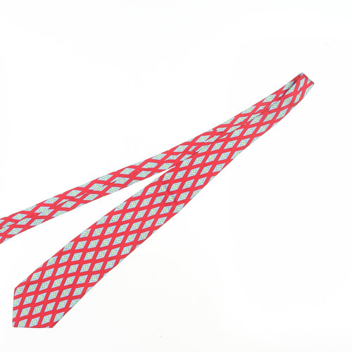 Nazareno Gabrielli Red Geometric Silk Men's Tie One Size