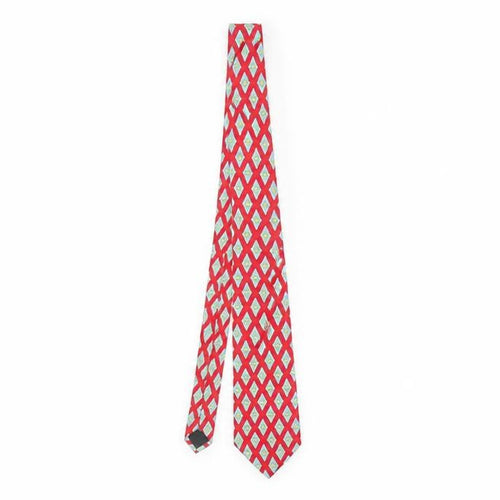 Nazareno Gabrielli Red Geometric Silk Men's Tie One Size