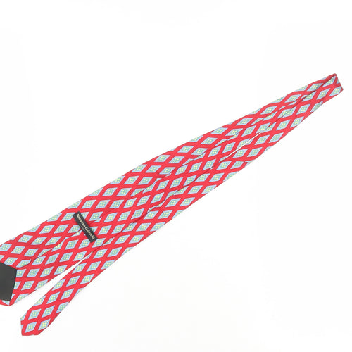 Nazareno Gabrielli Red Geometric Silk Men's Tie One Size