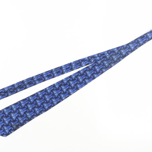 Lanvin Blue Floral Men's Silk Tie