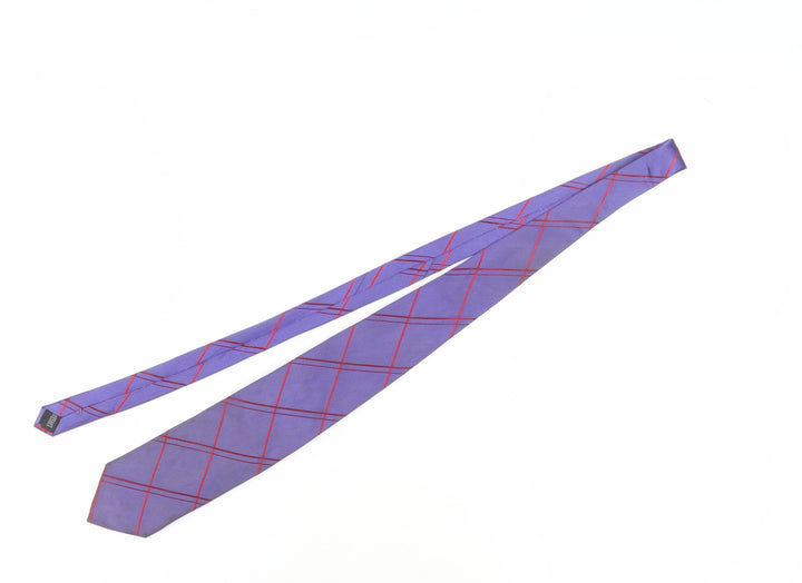 Daniel Hechter Purple Silk Men's Plaid Tie