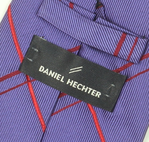 Daniel Hechter Purple Silk Men's Plaid Tie