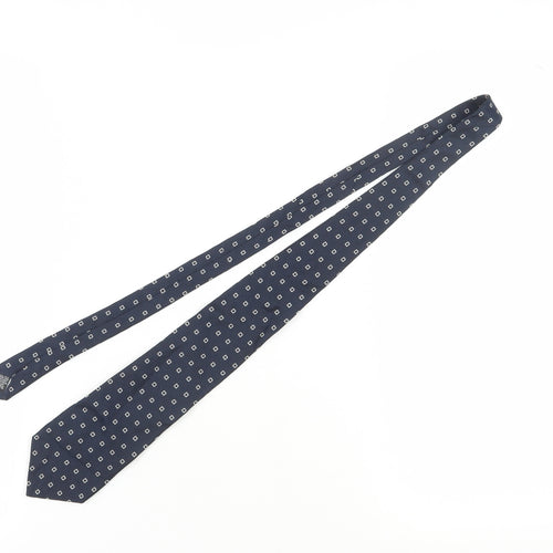 Windsor Men's Blue Silk Geometric Slim Tie