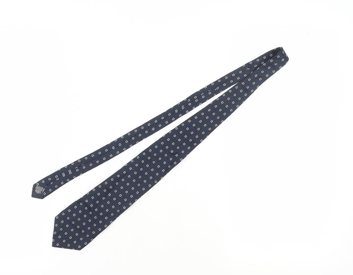 Windsor Men's Blue Silk Geometric Slim Tie