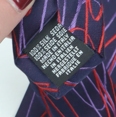Frangi Men's Purple Silk Geometric Tie, One Size