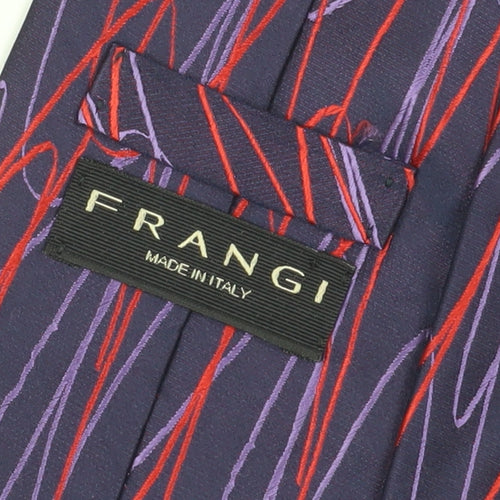 Frangi Men's Purple Silk Geometric Tie, One Size