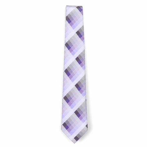 Ted Baker Men's Purple Plaid Check Silk Tie