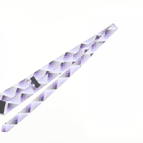 Ted Baker Men's Purple Plaid Check Silk Tie