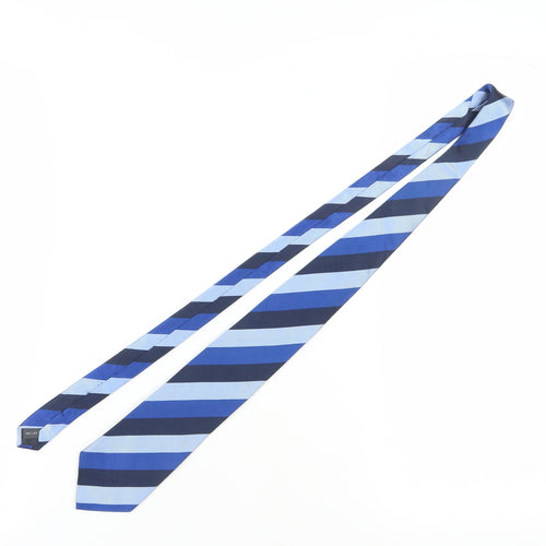 Austin Reed Men's Blue Striped Silk Slim Tie