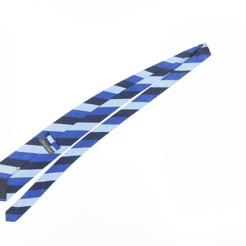Austin Reed Men's Blue Striped Silk Slim Tie