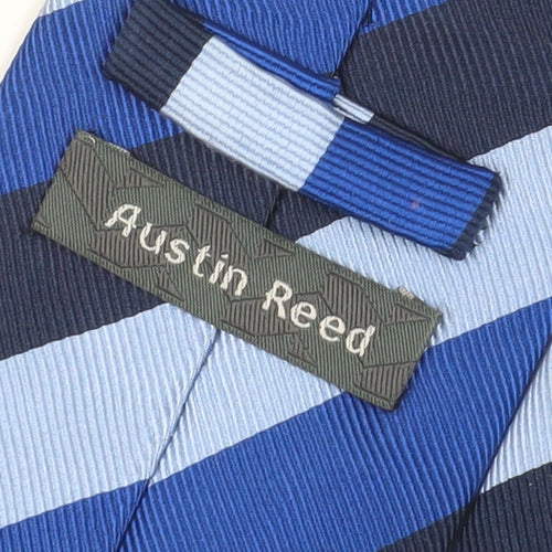 Austin Reed Men's Blue Striped Silk Slim Tie