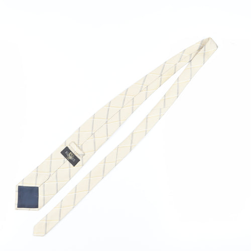 Blakes London Beige Check Silk Men's Tie